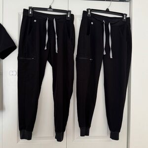 Figs Black Track Pants & Joggers